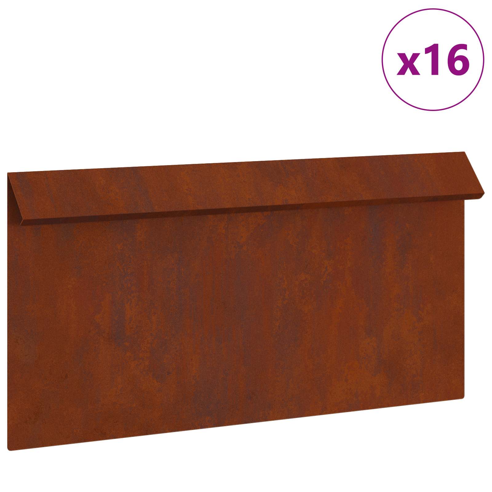 Etanaaita 16 Pcs 50 X 3,5 X 25 Cm Kulunut Teräs Ruosteinen