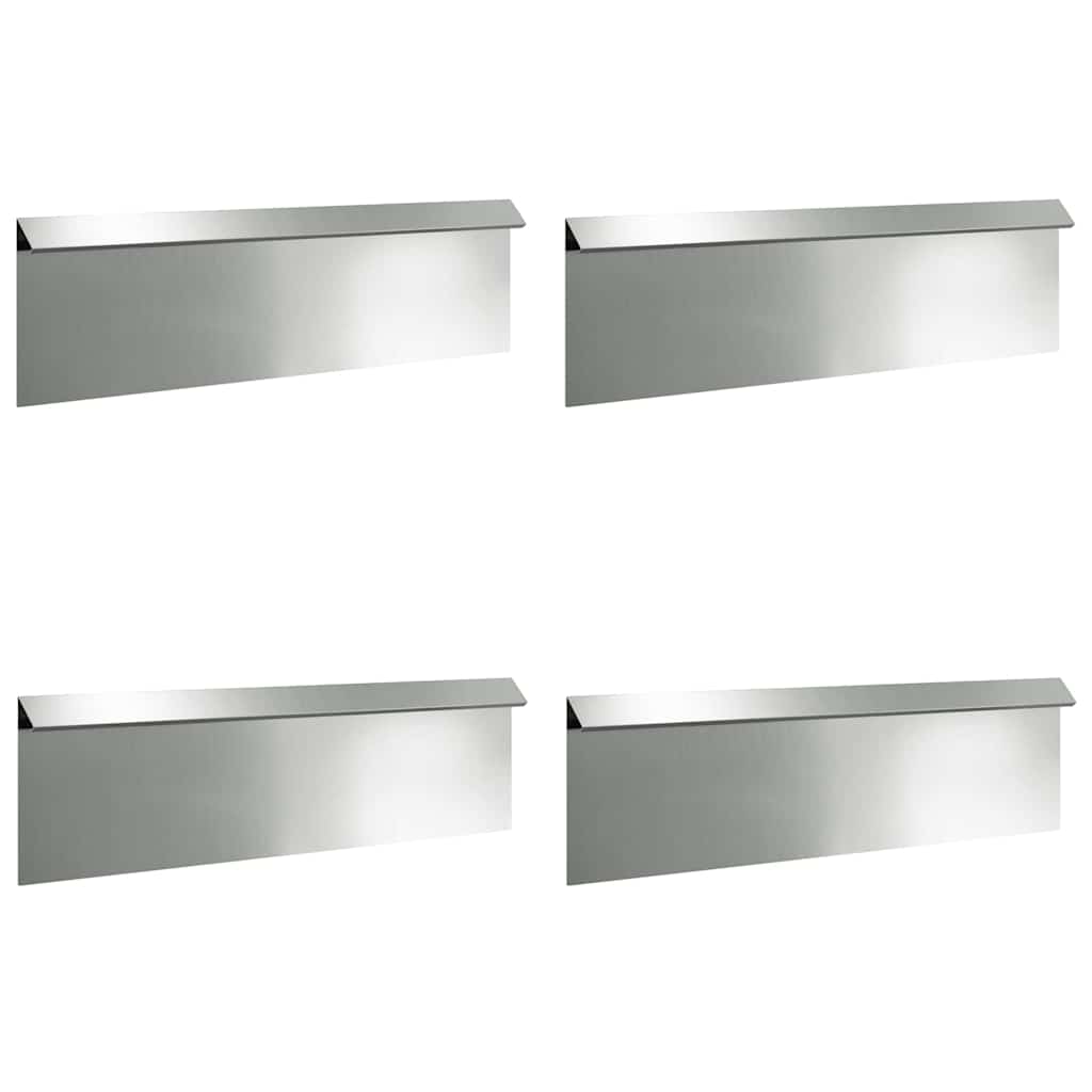 Etanaaita 4 Pcs 100 X 3,5 X 25 Cm Galvanoitu Teräs Hopea