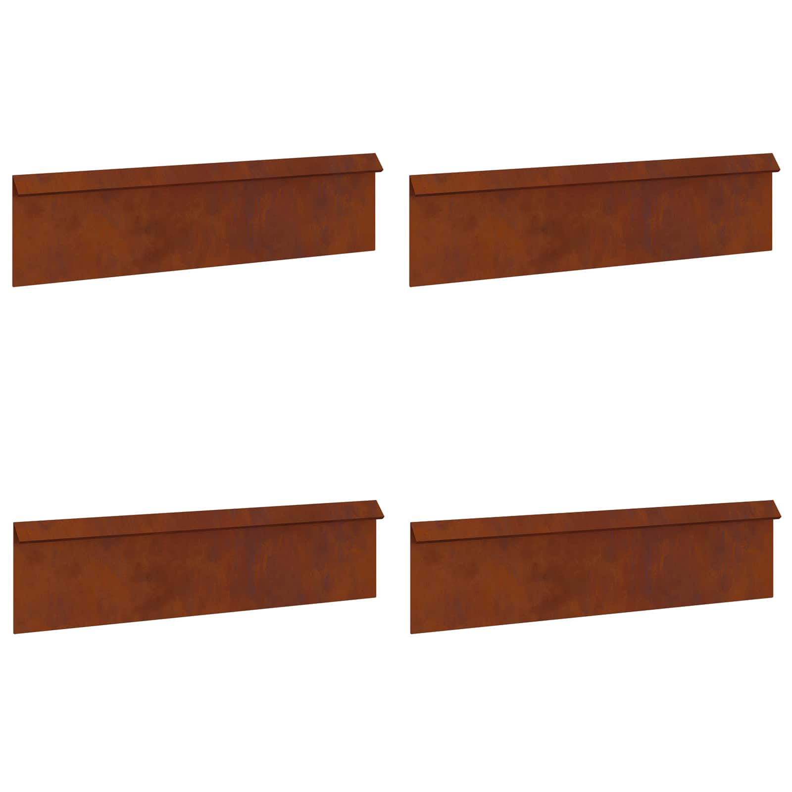 Etanaaita 4 Pcs 100 X 3,5 X 25 Cm Kulunut Teräs Ruosteinen