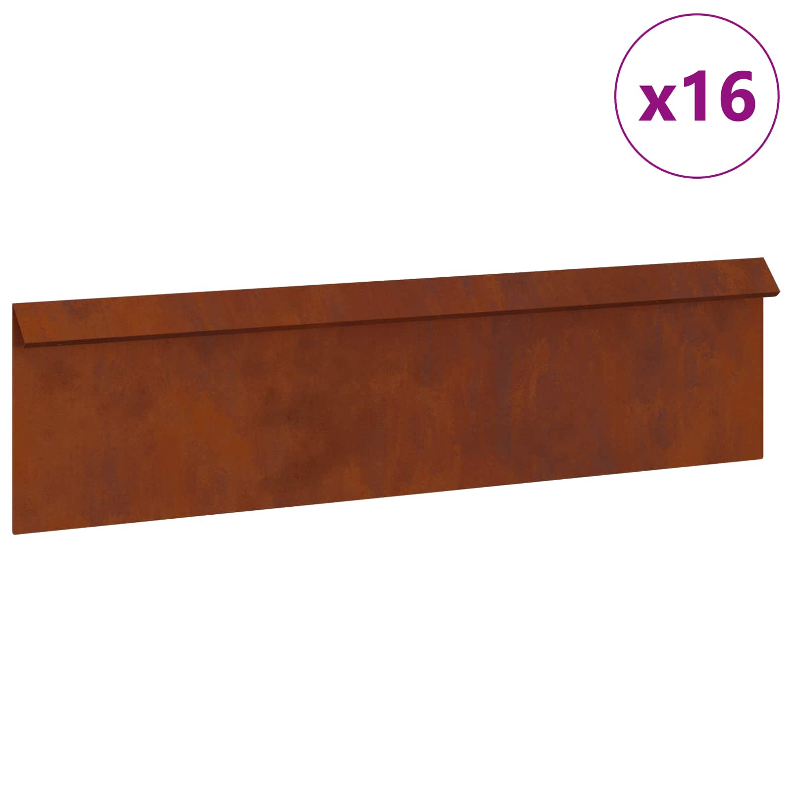 Etanaaita 16 Pcs 100 X 3,5 X 25 Cm Kulunut Teräs Ruosteinen