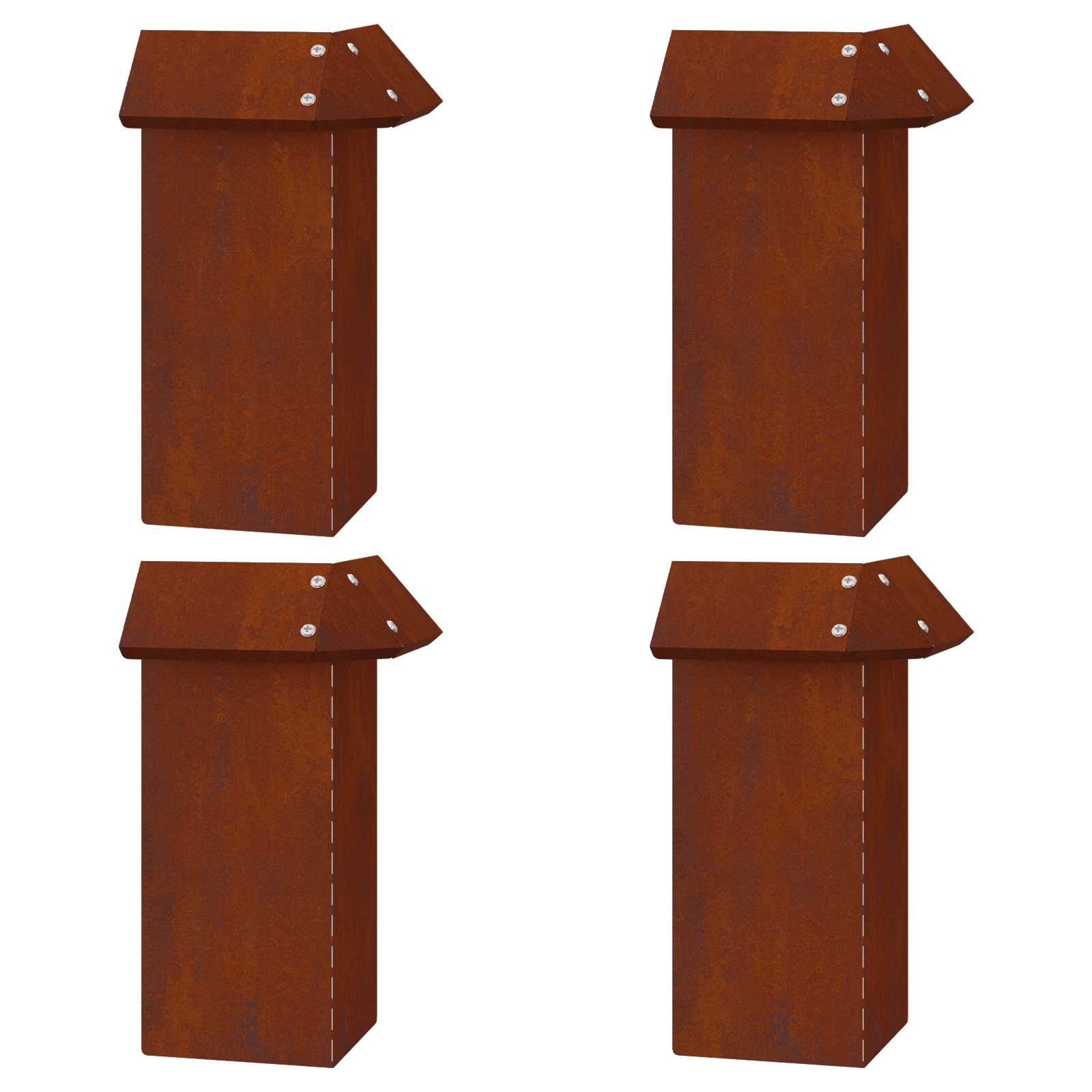 Etana-Aidat 8 Pcs 100 X 3,5 X 25 Cm Kulunut Teräs Ruosteinen