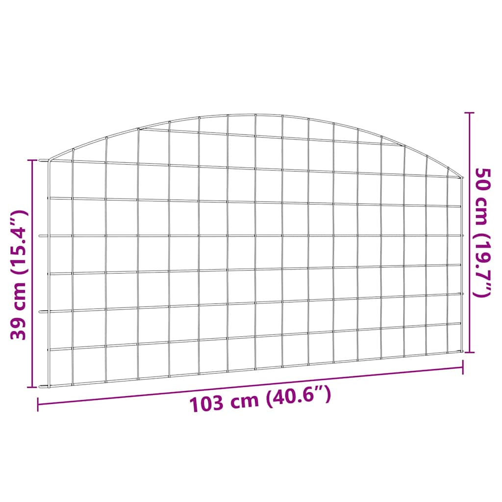 Lammikkoaitasarja 5 Pcs Vihreä 100 X 50 Cm Teräs