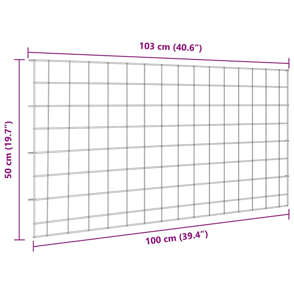 Lammikkoaitasarja 5 Pcs Vihreä 100 X 50 Cm Teräs