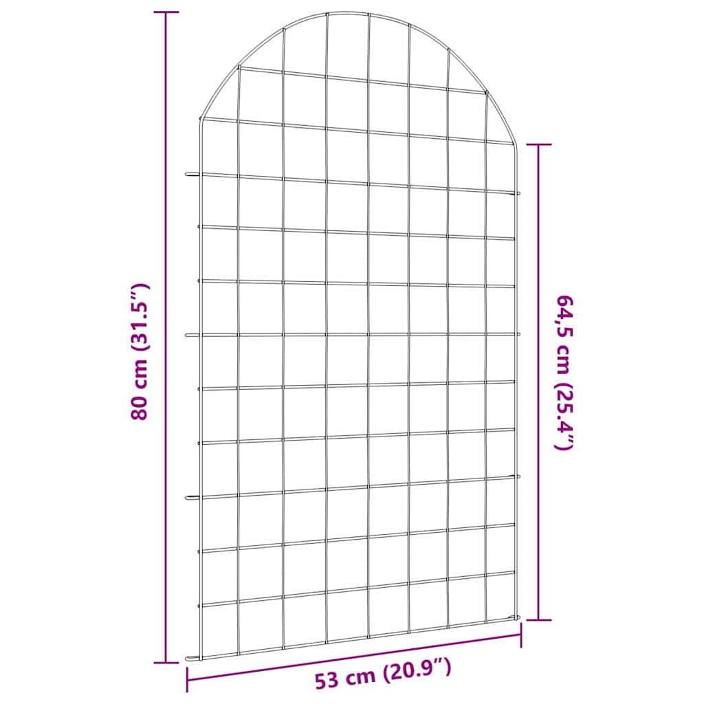 Lammikkoaitasarja 8 Pcs Vihreä 50 X 80 Cm Teräs