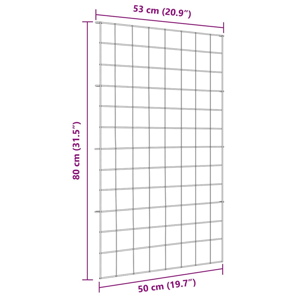 Lammikkoaitasarja 8 Pcs Vihreä 50 X 80 Cm Teräs