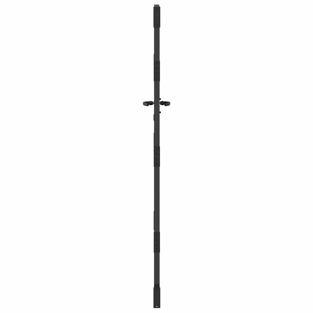 Puutarhaportti Lukkoon Musta 85 X 200 Cm Jauhemaalattu Teräs