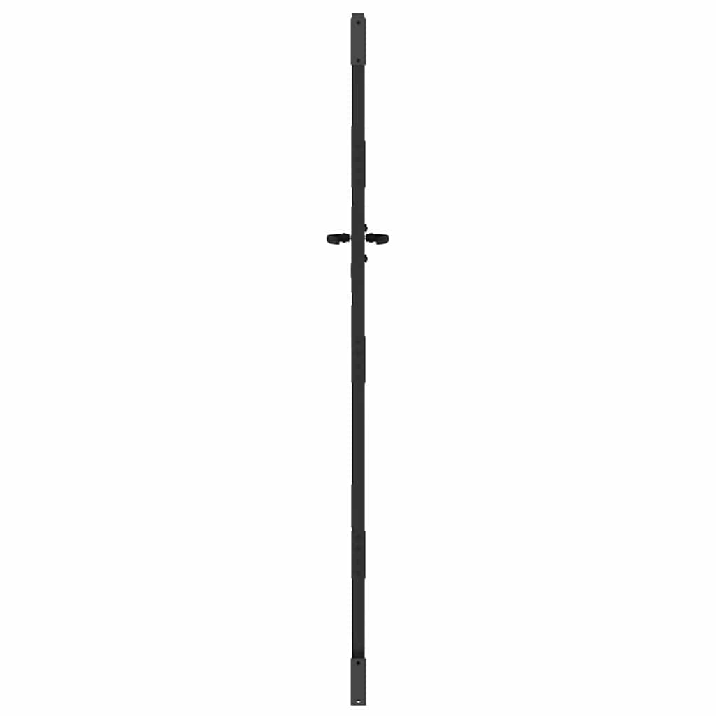Puutarhaportti Lukkoon Musta 85 X 175 Cm Jauhemaalattu Teräs