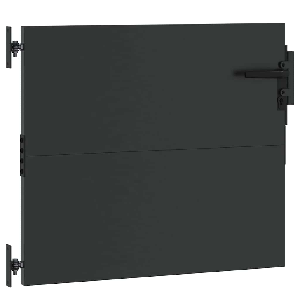 Puutarhaportti Lukkoon Musta 85 X 100 Cm Jauhemaalattu Teräs