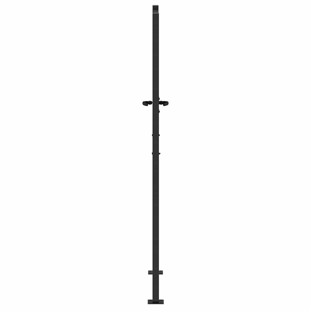 Puutarhaportti Lukkoon Musta 110 X 180 Cm Jauhemaalattu Teräs