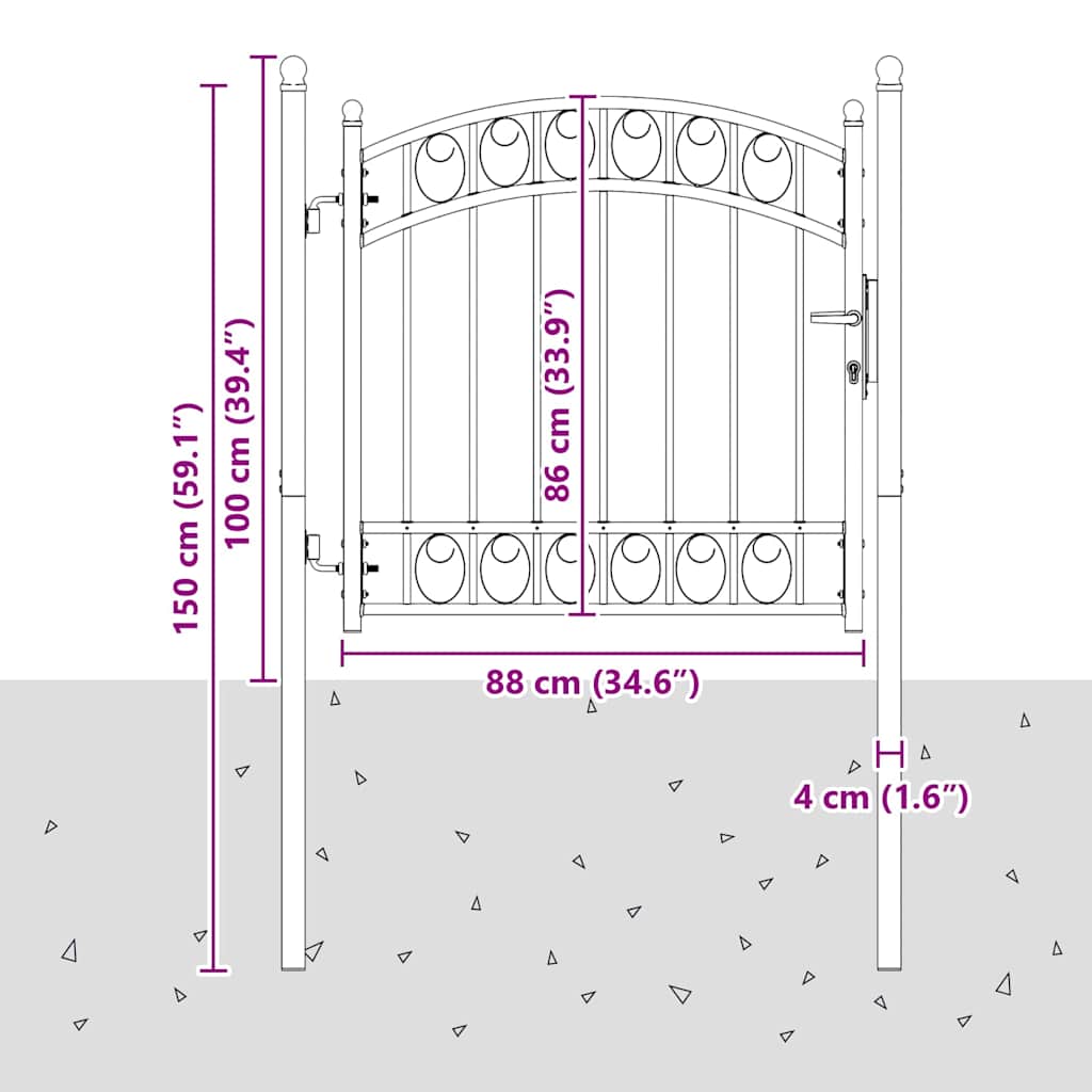 Aitausportti Emmen 100 X 100 Cm Jauhemaalattu Teräs Harmaa