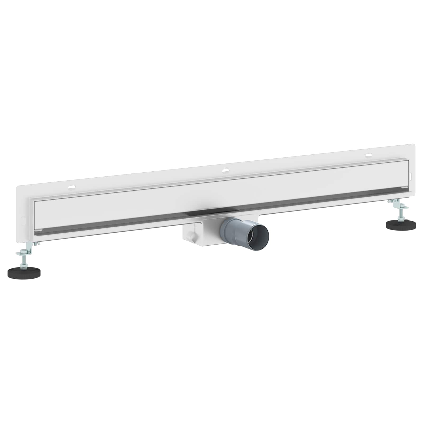 Seinään Asennettu Suihkuviemäri Hopea 80 Cm