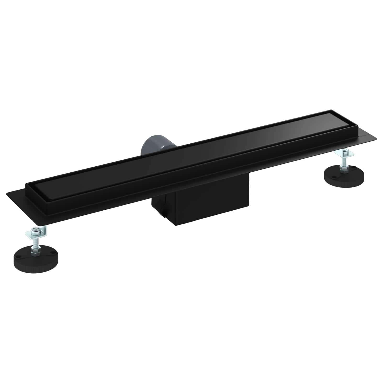 2 In 1 Suihkuviemär Musta 60 Cm Ruostumaton Teräs 304