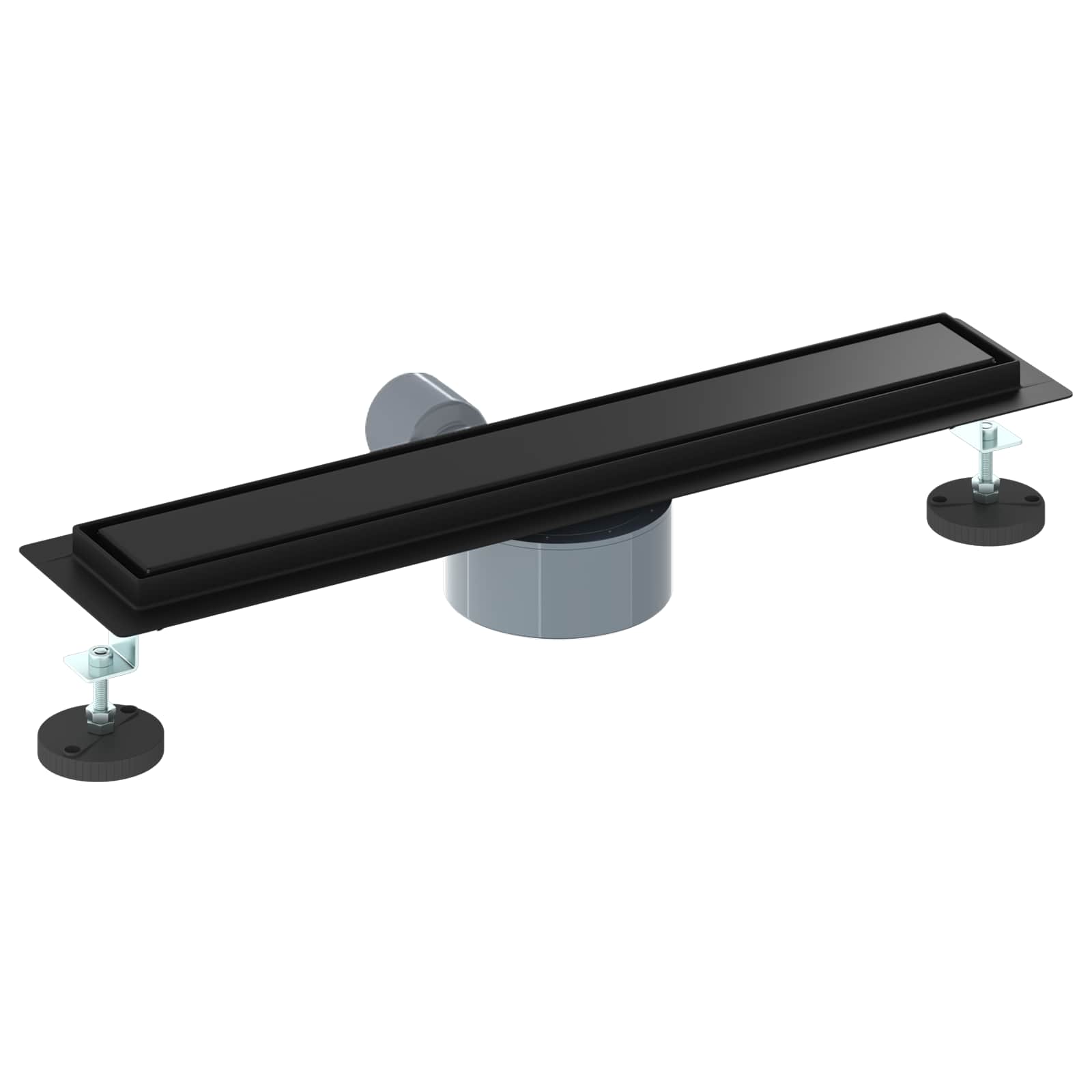 Suihkuhuuhtelija 2-In-1 360° Poistoputkella Musta 60 Cm