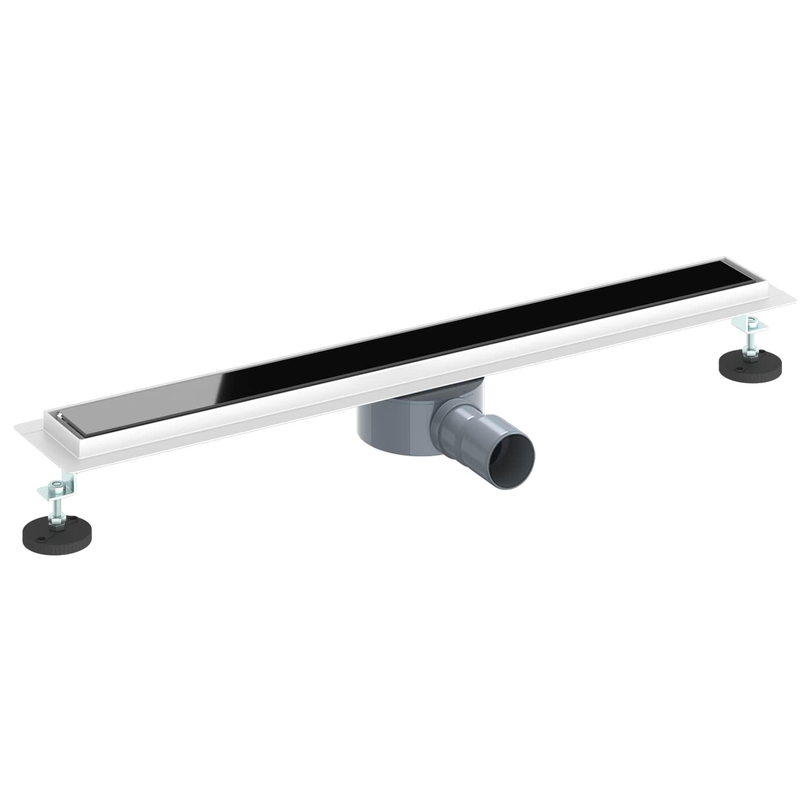 Suihkukaivo Lasikannella Ja 360° Syphonilla Musta 70 Cm