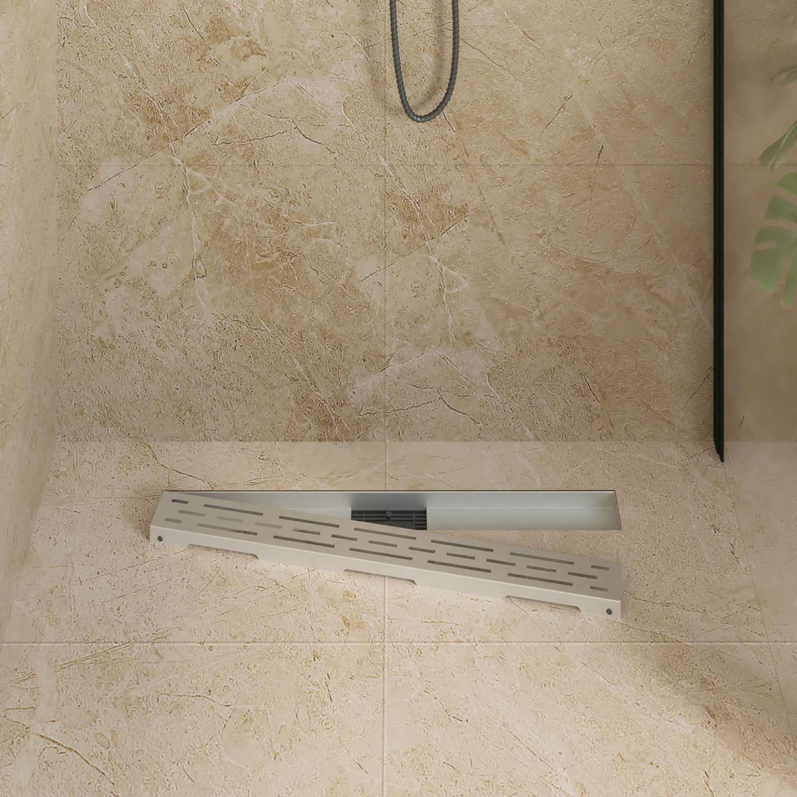 Suihkuviemäri Rivisuunnittelulla Hopea 70 Cm