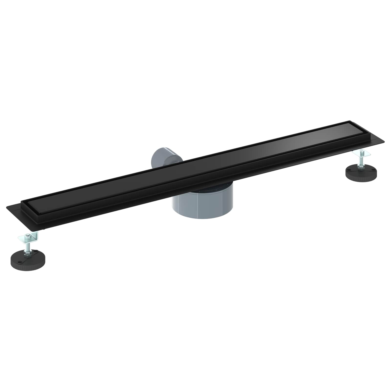 Suihkuhuuhtelija 2-In-1 360° Poistoputkella Musta 70 Cm