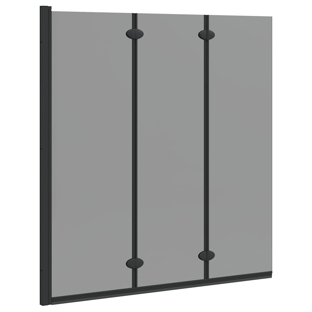 Suihkuseinä Musta 130 X 138 Cm Esg-Lasi Ja Alumiini