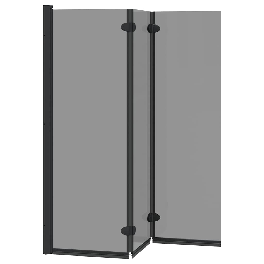 Suihkuseinä Musta 130 X 138 Cm Esg-Lasi Ja Alumiini