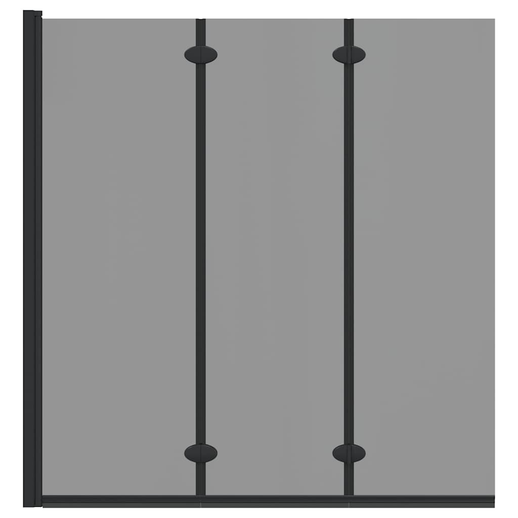 Suihkuseinä Musta 130 X 138 Cm Esg-Lasi Ja Alumiini