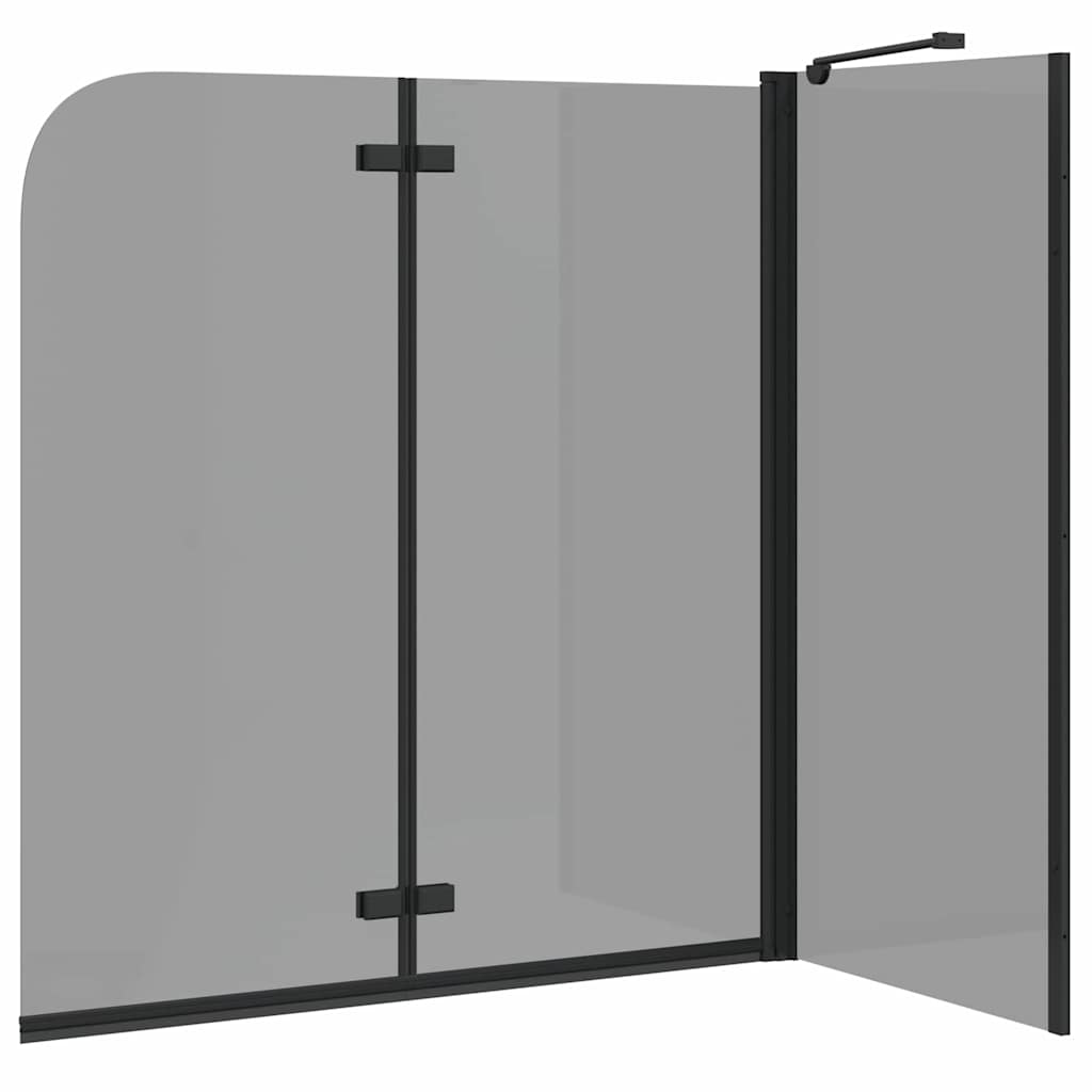 Suihkuseinä Musta 120 X 68 X 130 Cm Esg-Lasi Ja Alumiini