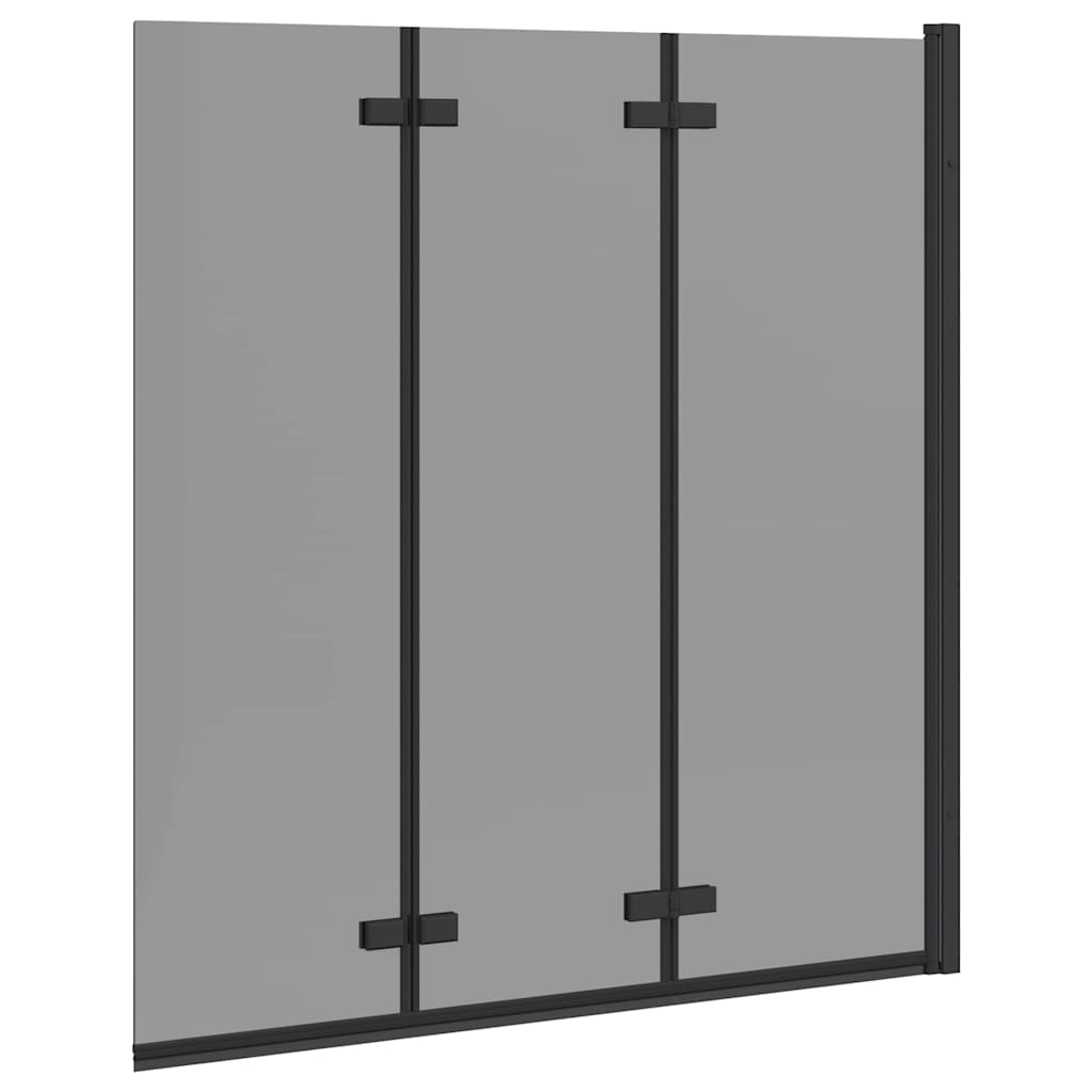Suihkuseinä Musta 130 X 138 Cm Esg-Lasi Ja Alumiini