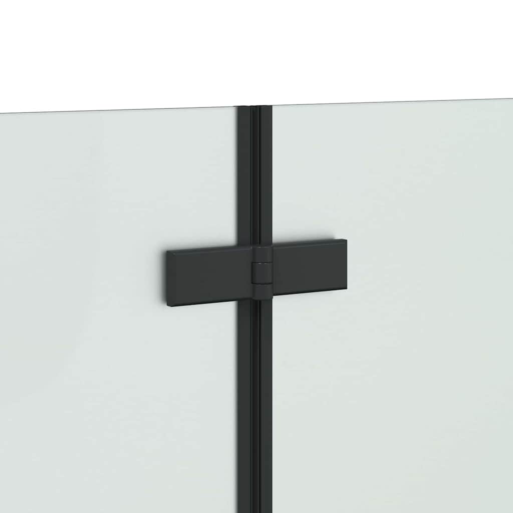 Suihkuseinä Musta 130 X 138 Cm Esg-Lasi Ja Alumiini