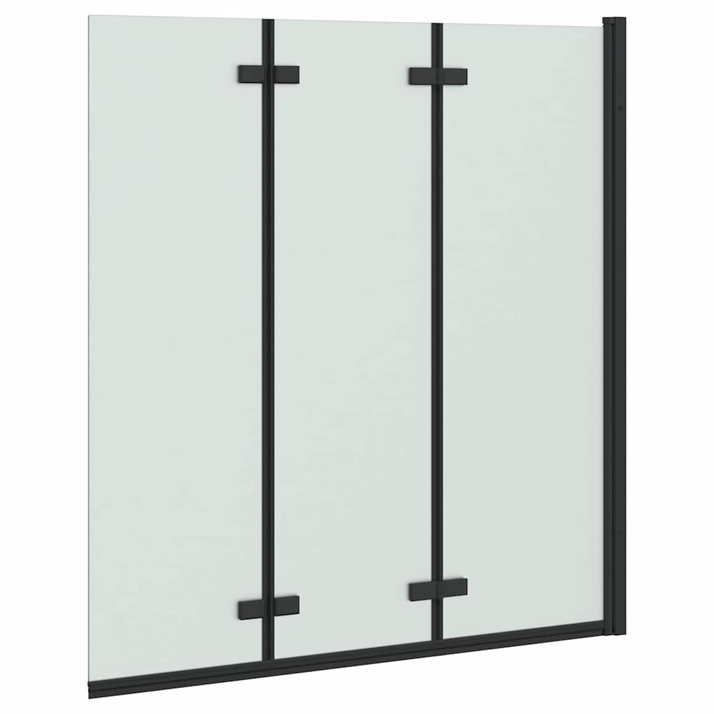 Suihkuseinä Musta 130 X 138 Cm Esg-Lasi Ja Alumiini