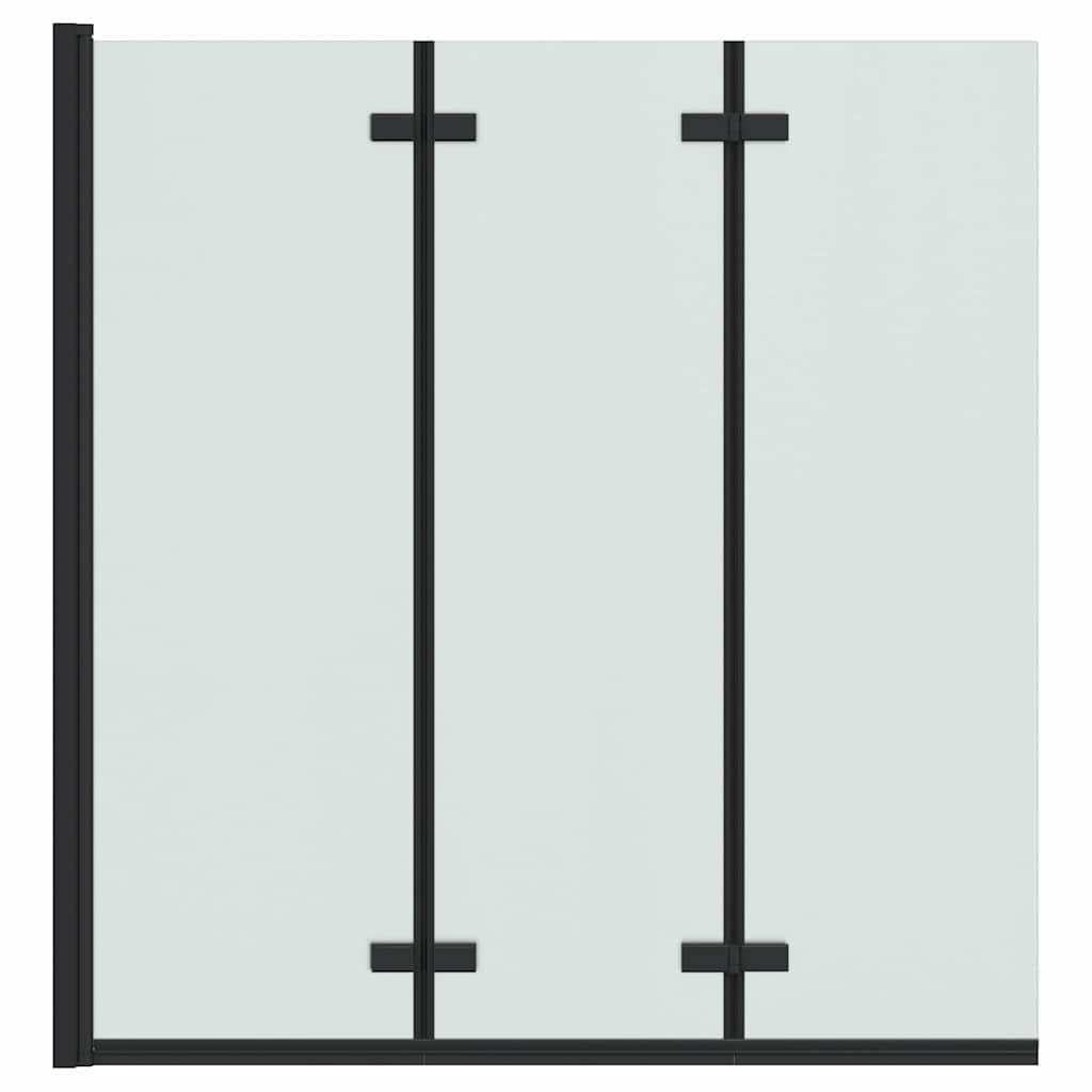 Suihkuseinä Musta 130 X 138 Cm Esg-Lasi Ja Alumiini