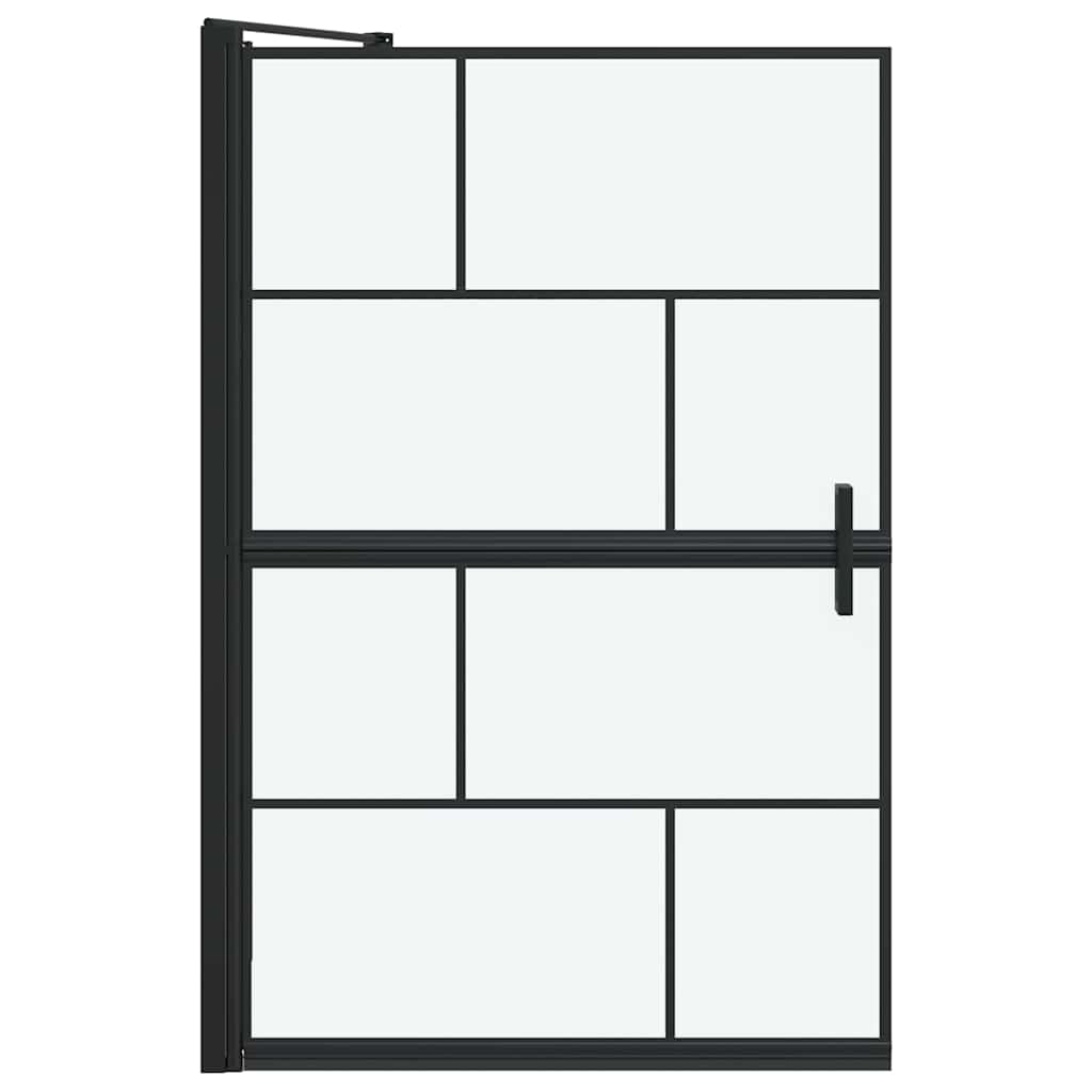 Kylpy Suihkuverho Musta Ja Läpinäkyvä 80 X 68 X 128 Cm