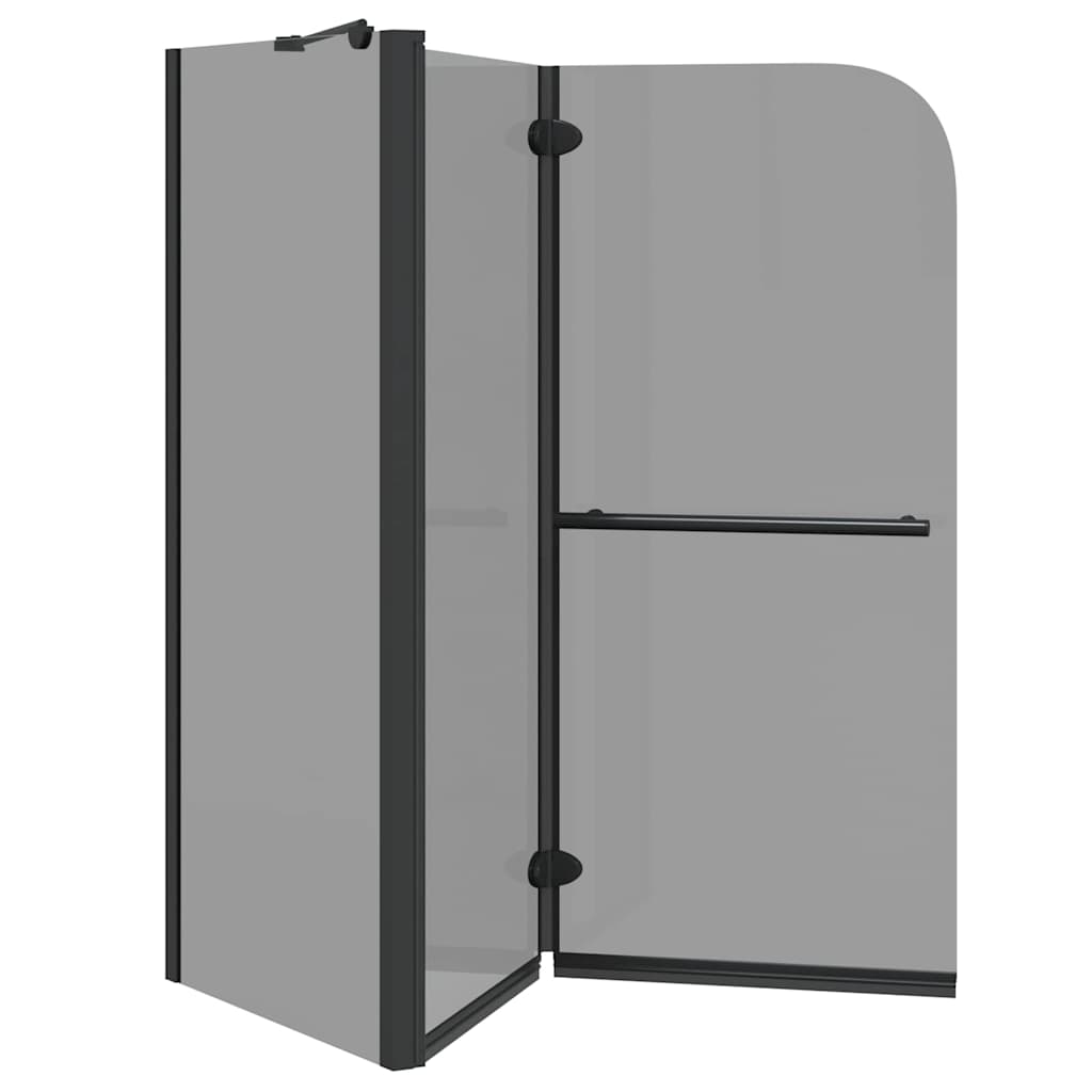 Bi-Folding Suihkusulku Tumma Läpinäkyvä 120 X 67 X 129 Cm