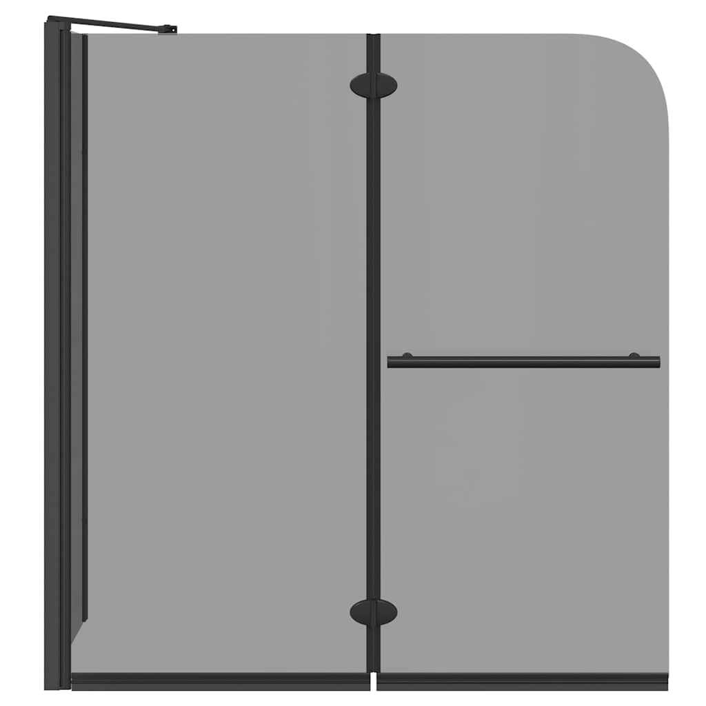 Bi-Folding Suihkusulku Tumma Läpinäkyvä 120 X 67 X 129 Cm