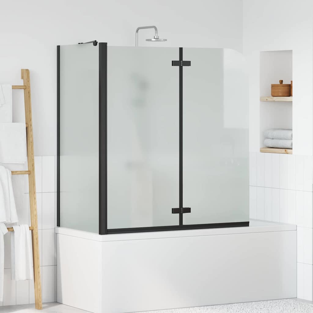 Suihkuseinä Musta 120 X 68 X 130 Cm Esg-Lasi Ja Alumiini