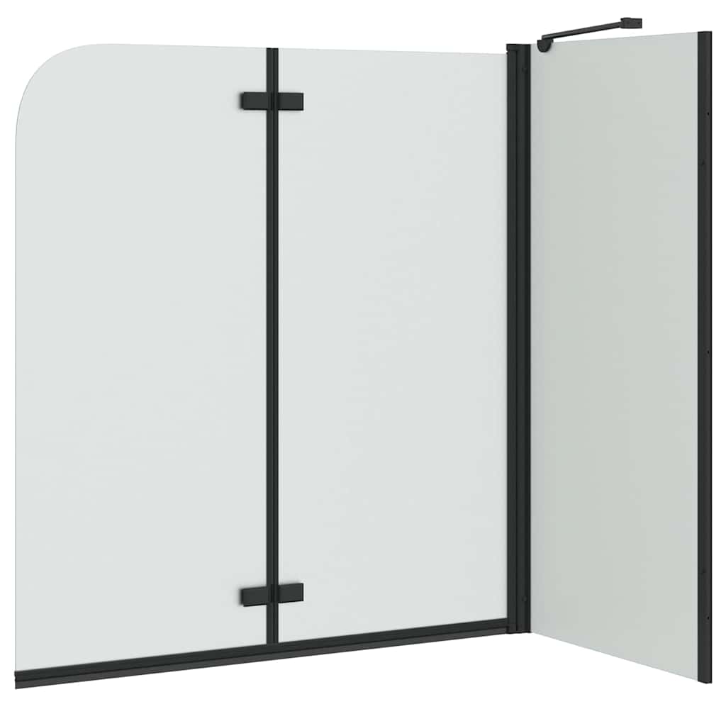 Suihkuseinä Musta 120 X 68 X 130 Cm Esg-Lasi Ja Alumiini