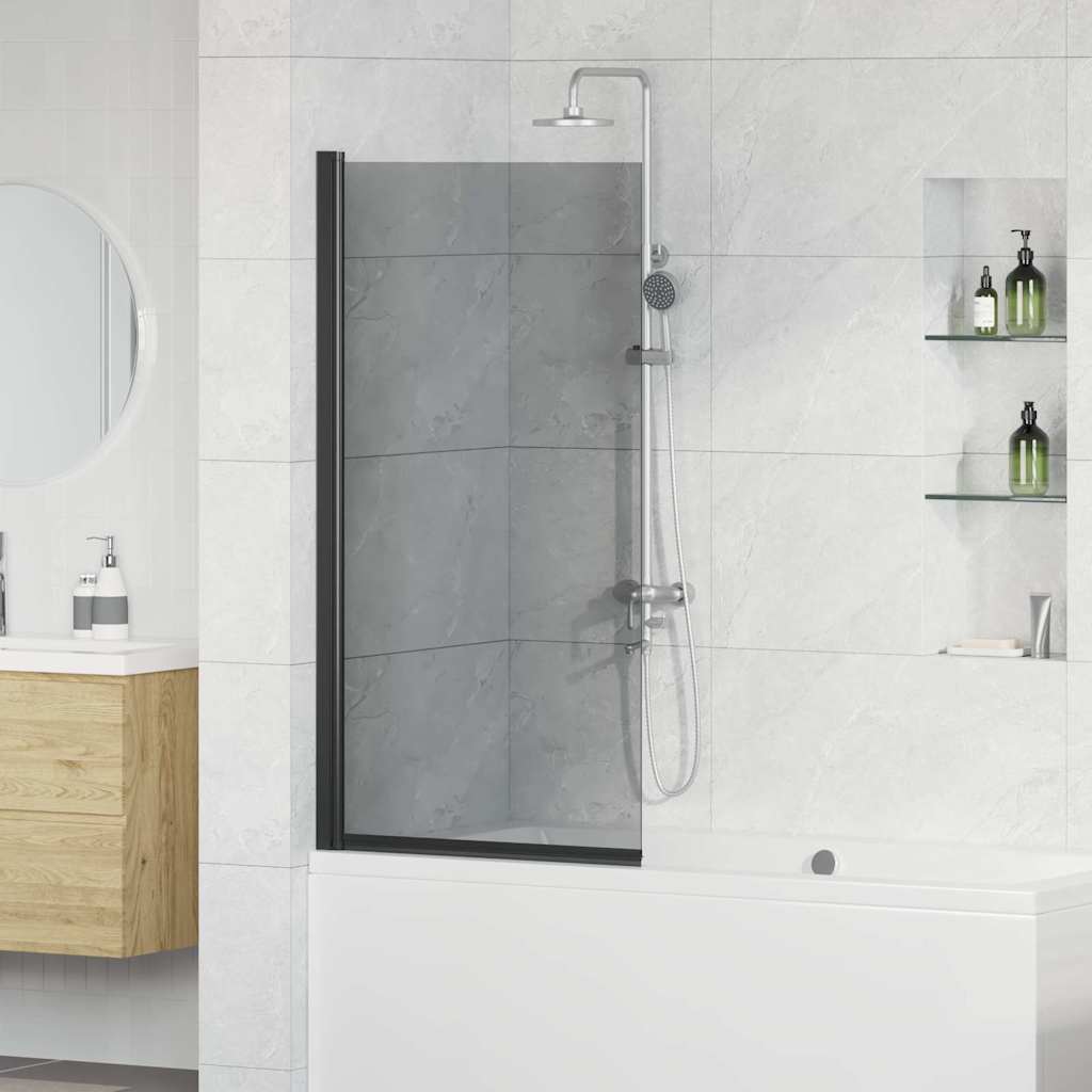 Kylpy Suihkuverho Musta 68 X 130 Cm Karkaistu Lasi