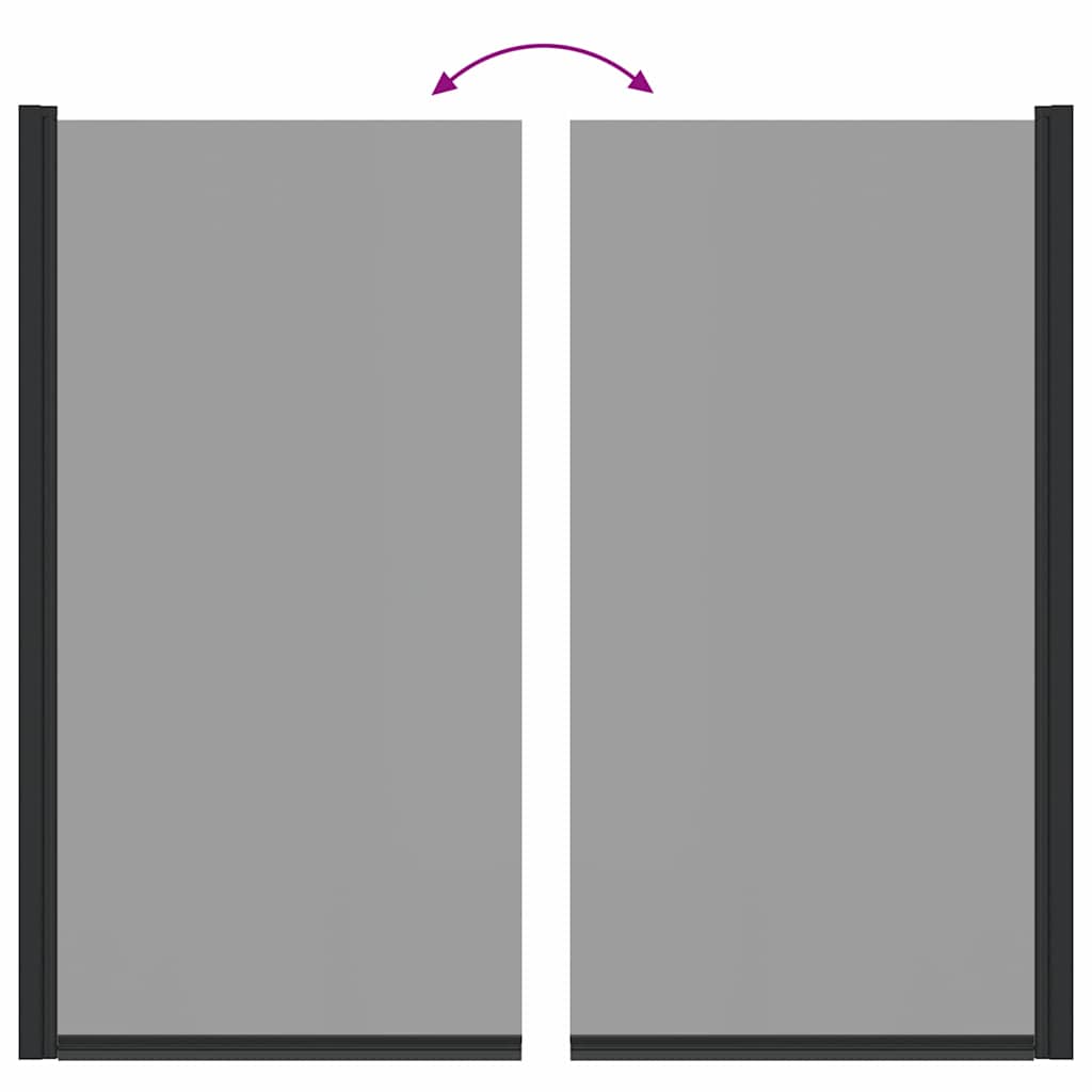 Kylpy Suihkuverho Musta 68 X 130 Cm Karkaistu Lasi