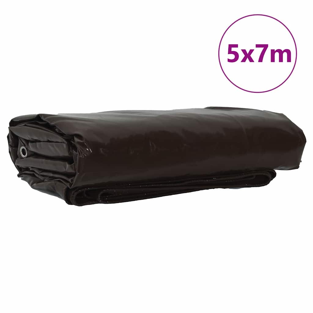 Pressu 650G / M² Ruskea 5 X 7 M Kangas Pvc-Pinnoitteella