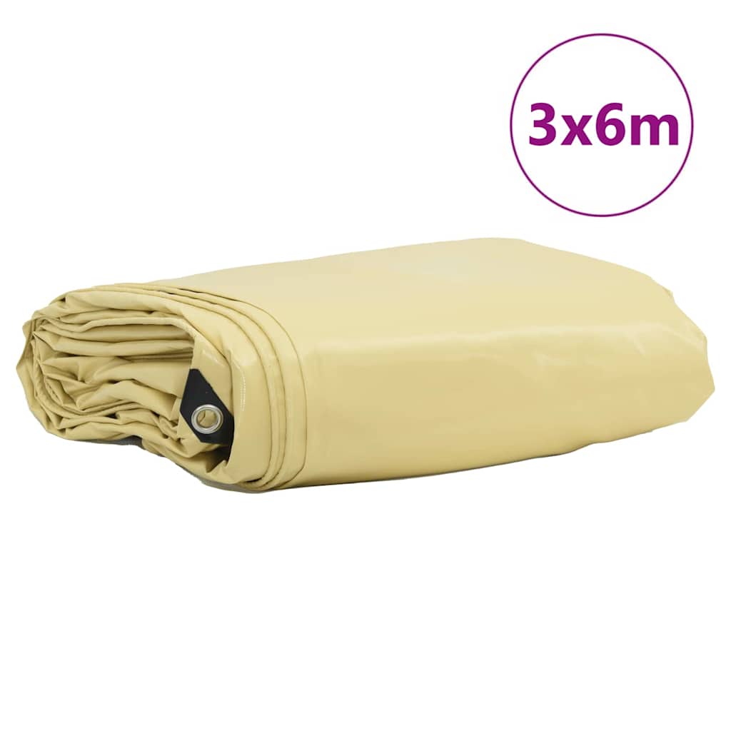 Pressu 650G / M² Beige 3 X 6 M Kangas Pvc-Pinnoitteella