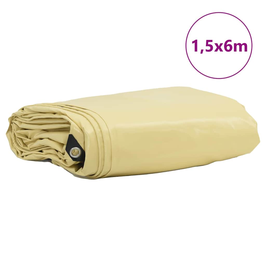 Pressu 650G / M² Beige 1,5 X 6 M Kangas Pvc-Pinnoitteella
