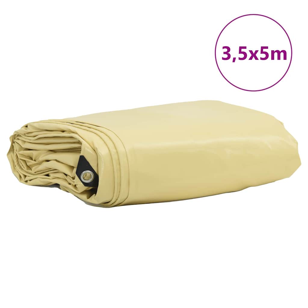 Pressu 650G / M² Beige 3,5 X 5 M Kangas Pvc-Pinnoitteella