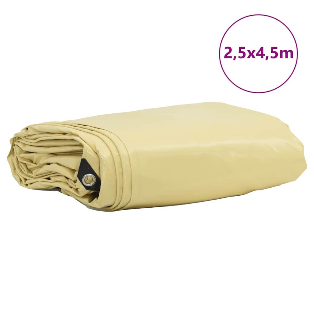 Pressu 650G / M² Beige 2,5 X 4,5 M Kangas Pvc-Pinnoitteella
