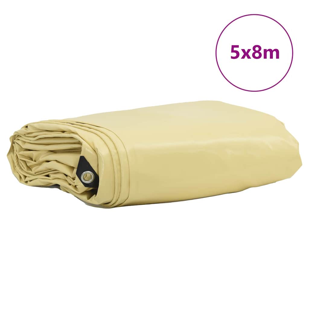 Pressu 650G / M² Beige 5 X 8 M Kangas Pvc-Pinnoitteella