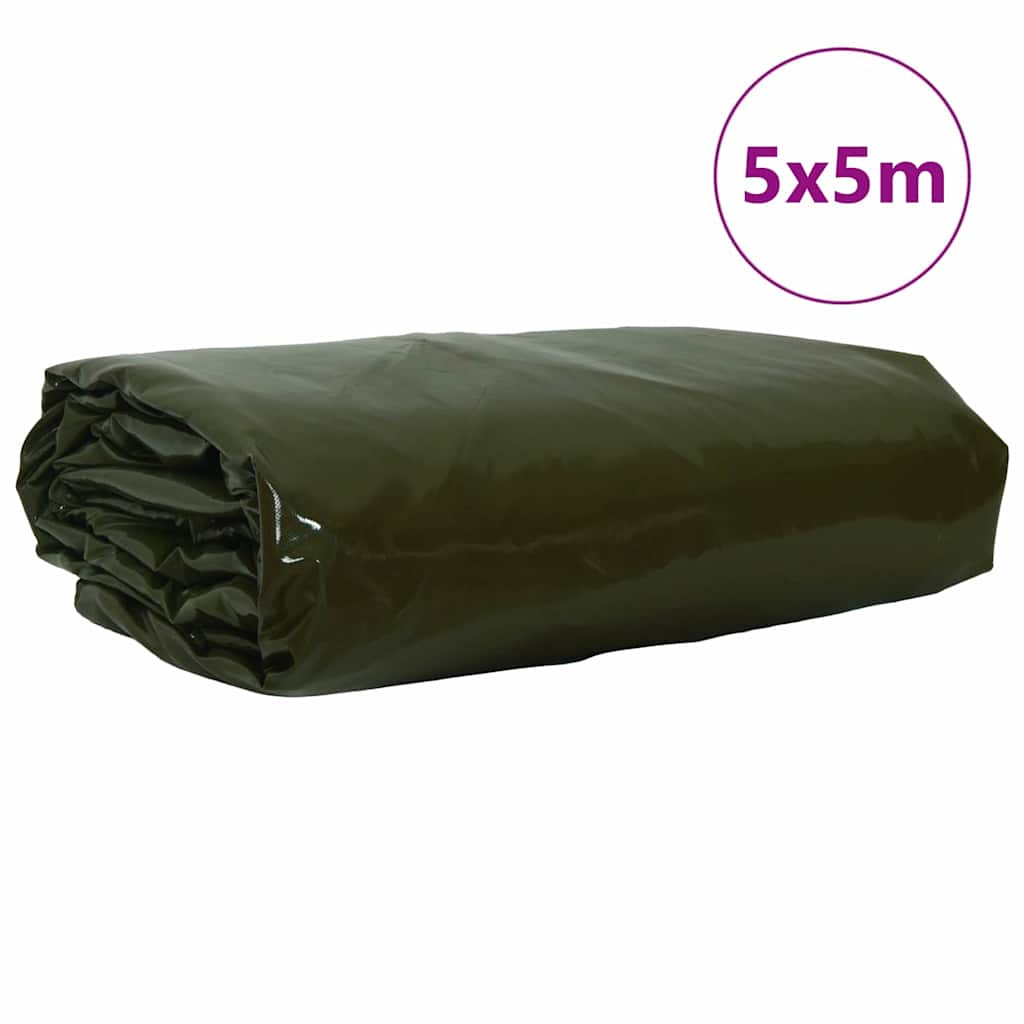 Pressu 650G / M² Oliivivihreä 5 X 5 M Kangas Pvc-Pinnoitteella