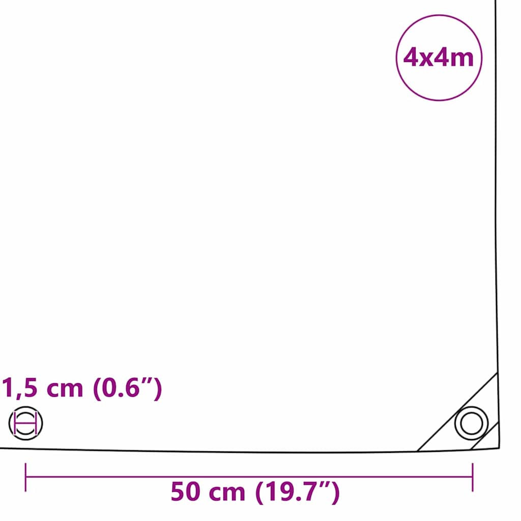 Pressu 650G / M² Oranssi 4 X 4 M Kangas Pvc-Pinnoitteella