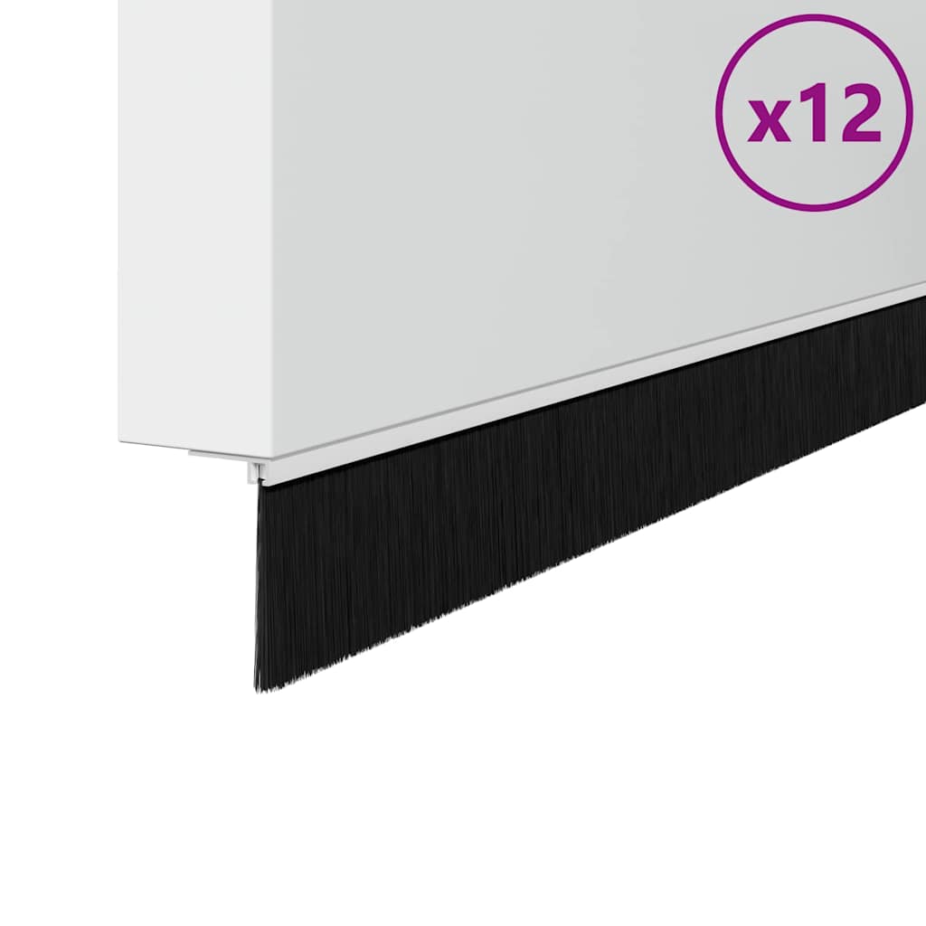Kierteellinen Oven Harjasulku 12 Pcs Valkoinen 100 Cm