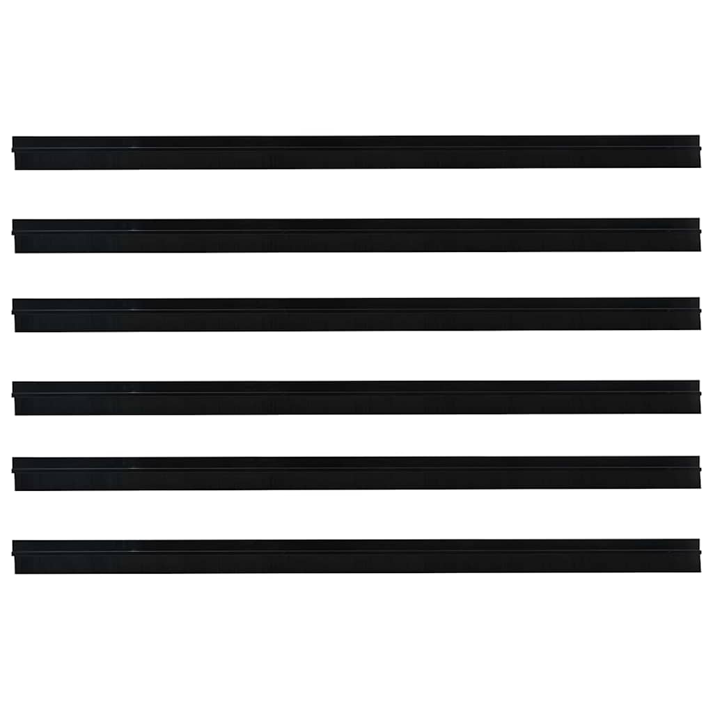 Itsekiinnittyvät Oven Harjatiivisteet 6 Pcs Musta 100 Cm