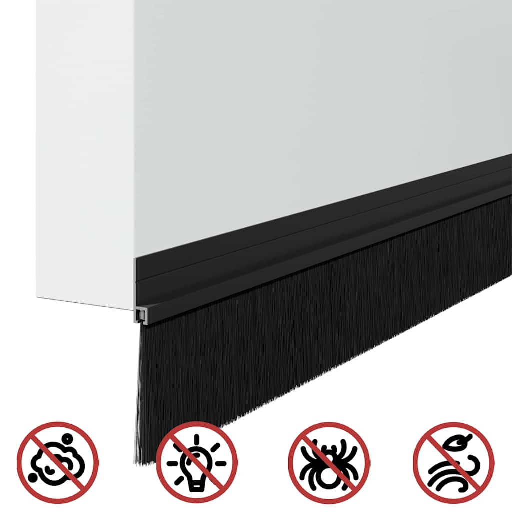 Itsekiinnittyvät Oven Harjatiivisteet 6 Pcs Musta 100 Cm