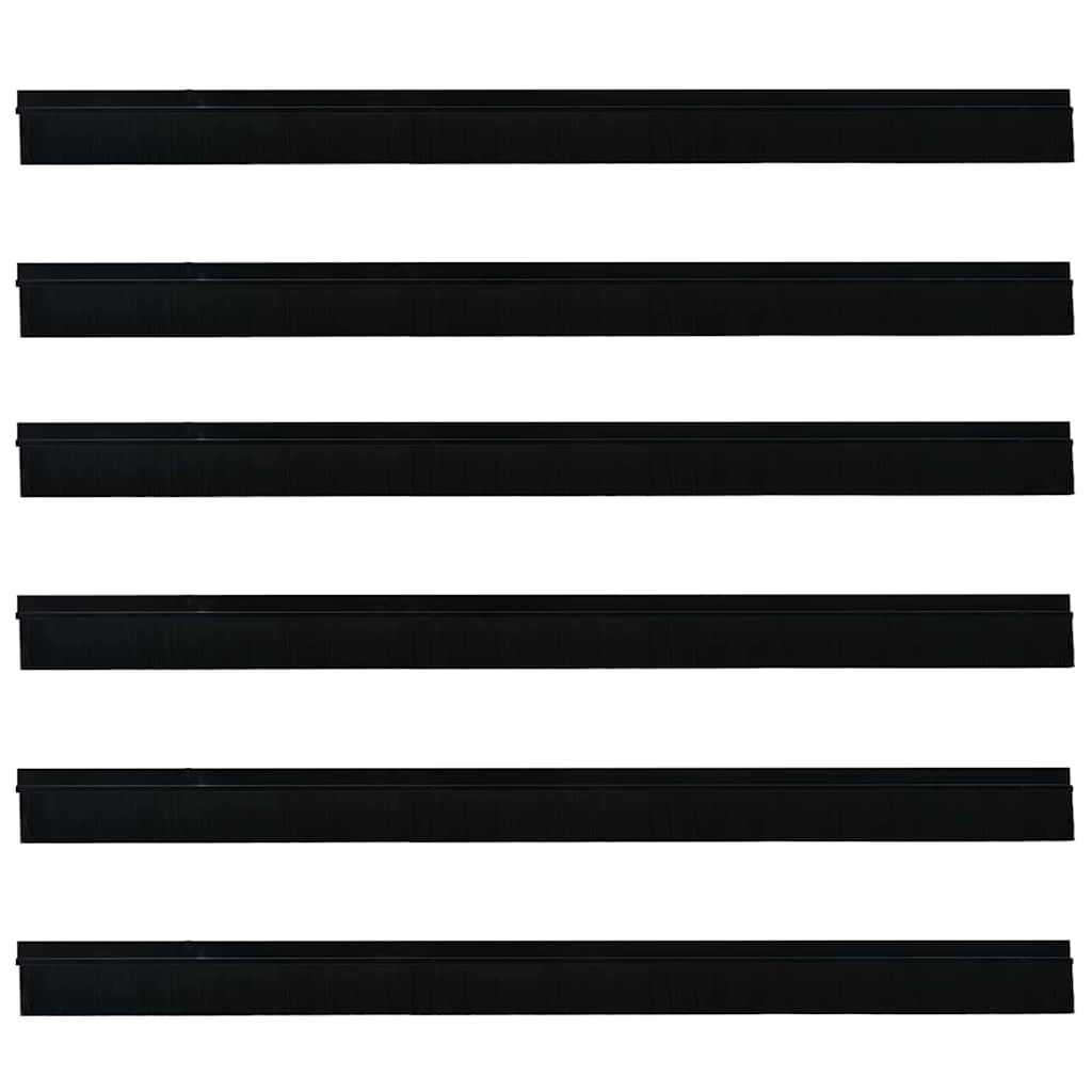 Itsekiinnittyvät Oven Harjatiivisteet 6 Pcs Musta 100 Cm
