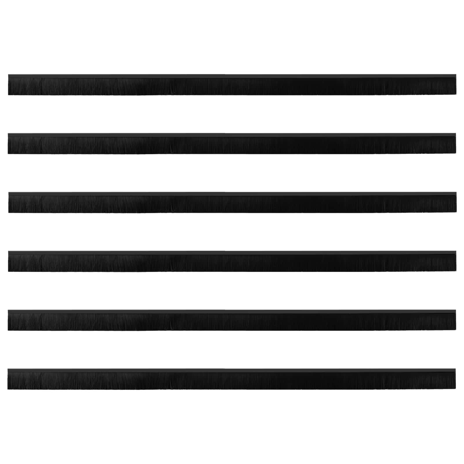 Itsekiinnittyvät Oven Harjatiivisteet 6 Pcs Musta 100 Cm