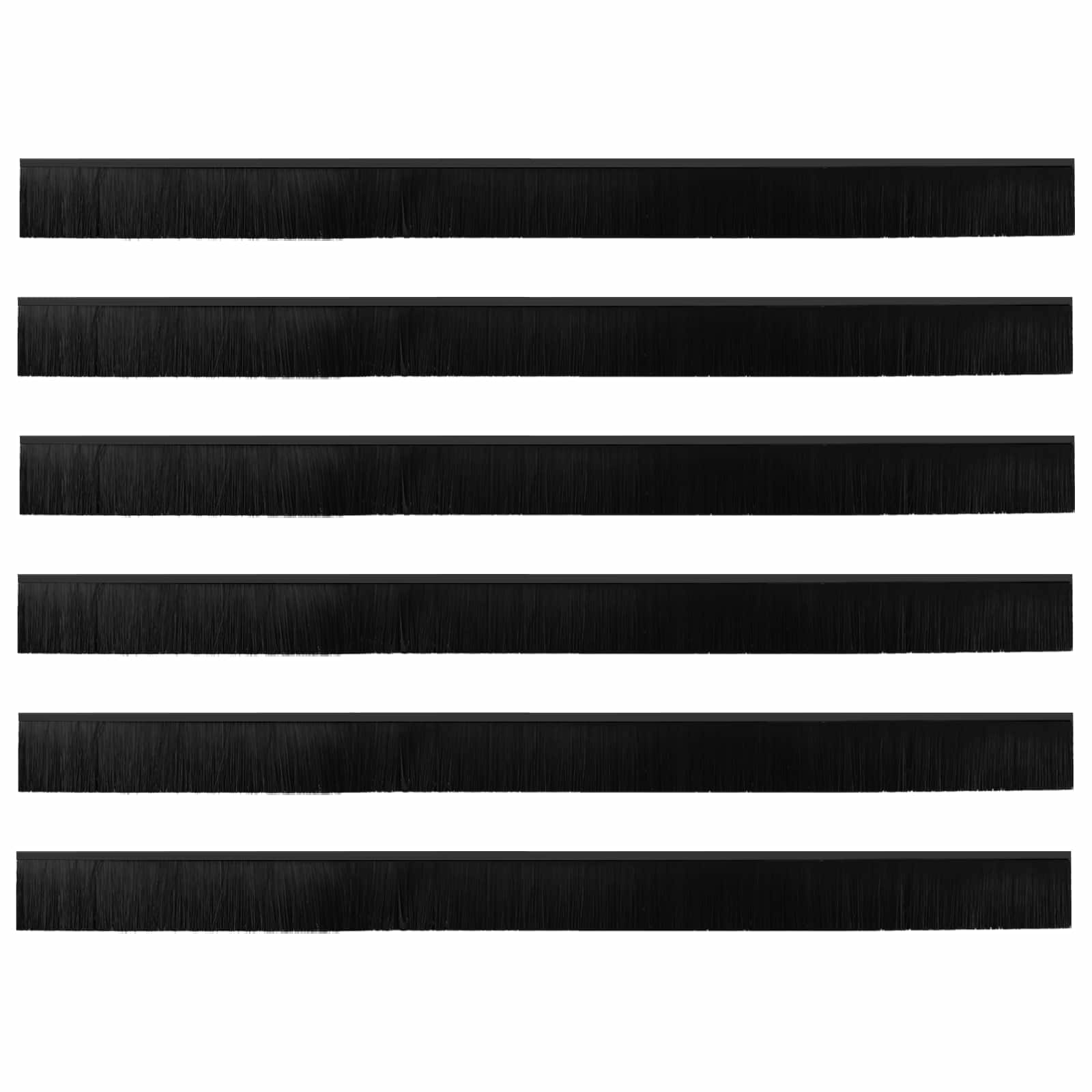 Itsekiinnittyvät Oven Harjatiivisteet 6 Pcs Musta 100 Cm