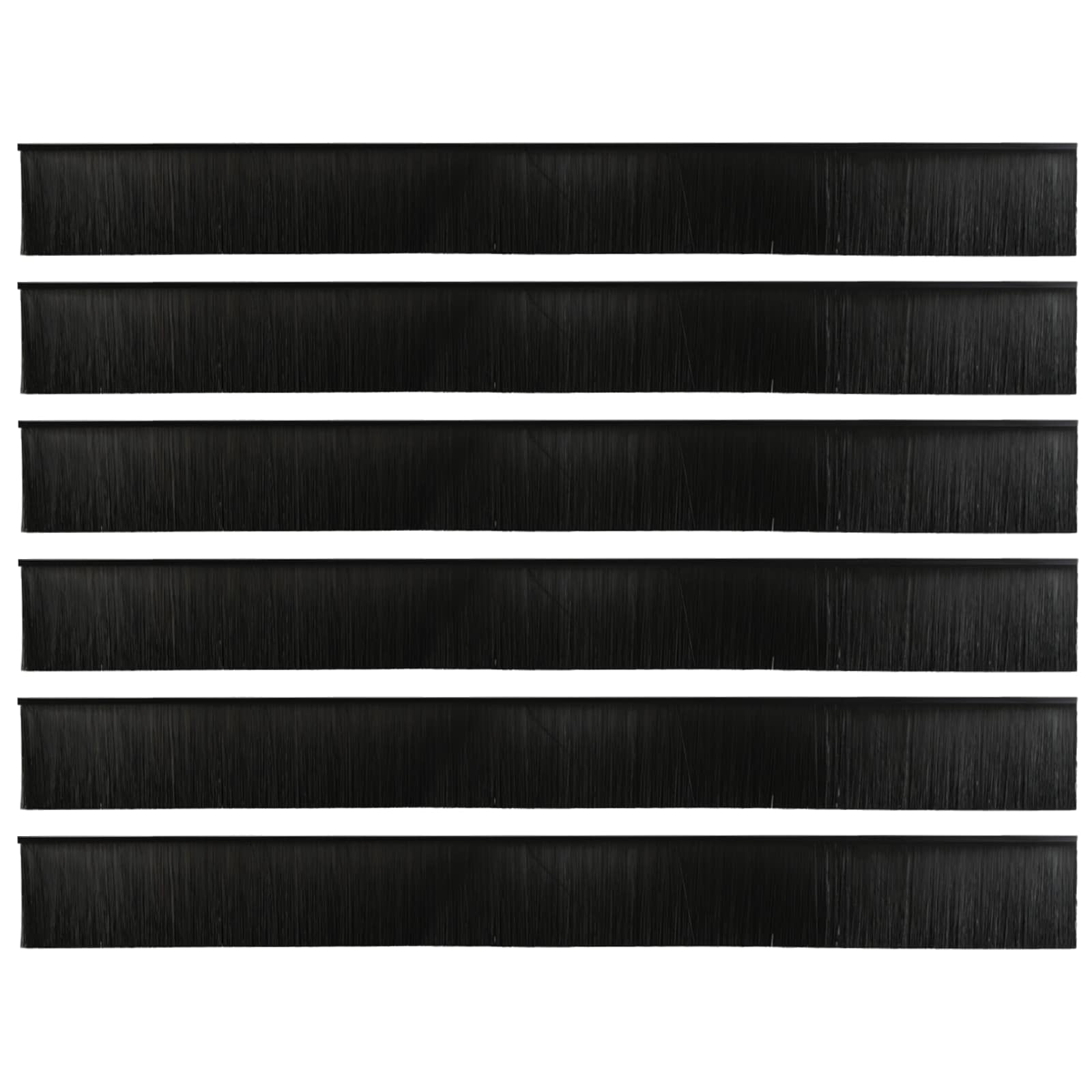 Itsekiinnittyvät Oven Harjatiivisteet 6 Pcs Musta 100 Cm